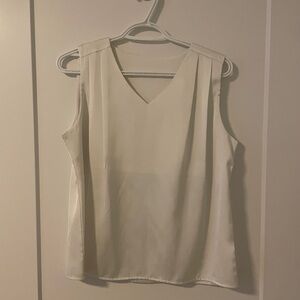 White Sleeveless Top